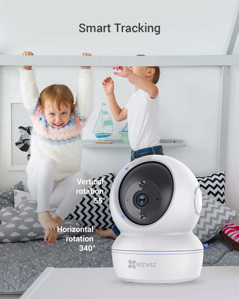 EZVIZ C6N Wifi-camera, interieur, 1080p, bewakingscamera, interieur, zwenk-/kantel-/zoom, compatibel met Alexa, 360° rotatie, nachtzicht, bewegingsdetectie en bidirectionele audio