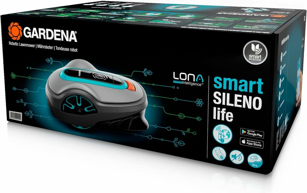 Gardena Robotmaaier smart SILENO life 1500 m² set: Innovatieve LONA AI-technologie, besturing per app, SensorControl, voor hellingen tot 35 procent, incl. smart Gateway, NL-versie (19704-60)