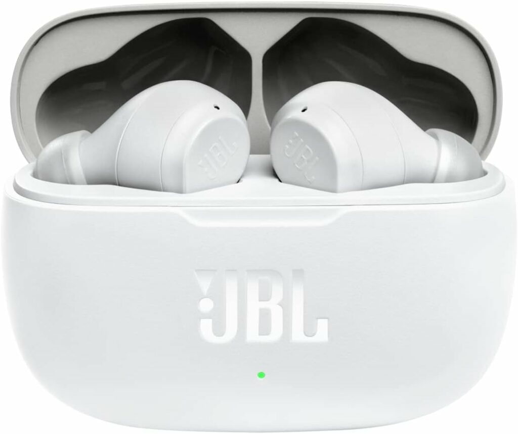 JBL Wave 200TWS, volledig draadloze oordopjes, met JBL Deep Bass Sound en tot 20 uur afspeeltijd, in wit