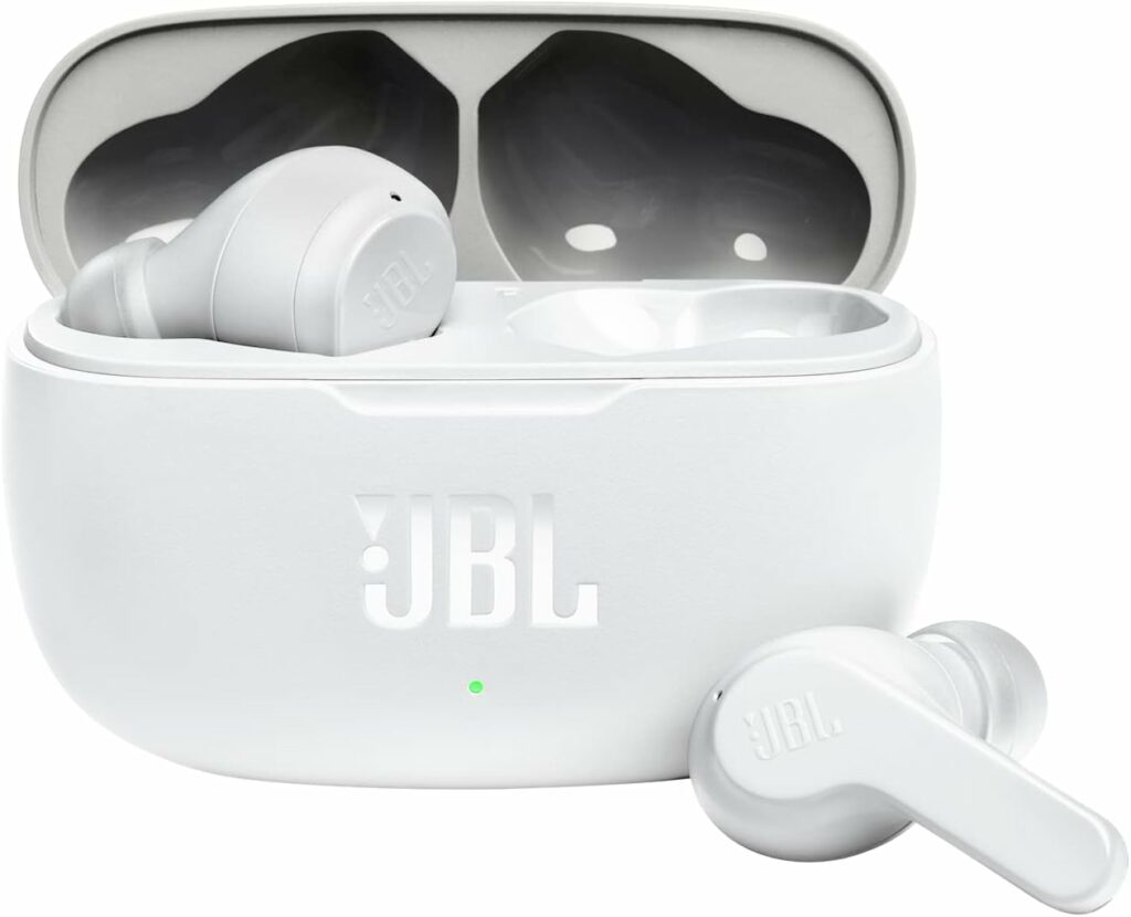 JBL Wave 200TWS, volledig draadloze oordopjes, met JBL Deep Bass Sound en tot 20 uur afspeeltijd, in wit