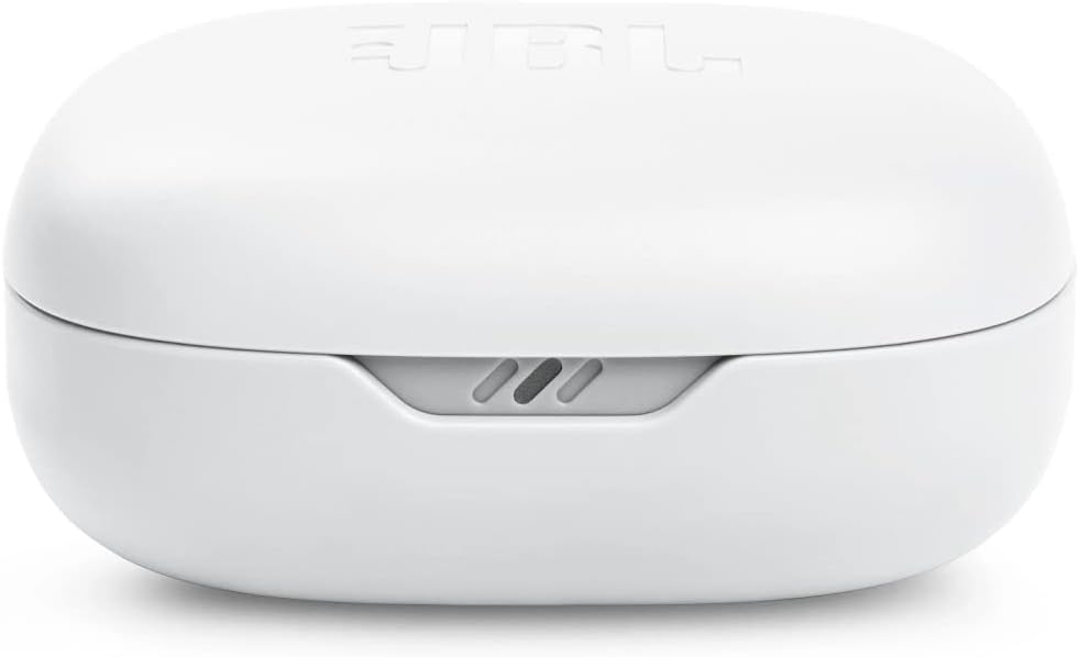JBL Wave 300 TWS True Wireless In Ear oordopjes met Bluetooth in Wit ; Draadloze oortjes met geïntegreerde microfoon ; Afspeeltijd van 26 uur ; Incl; oplaadcase