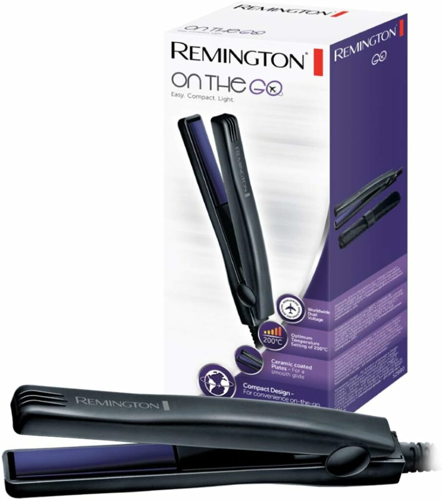 Remington Reis Stijltang, Mini, On The Go (Reis Formaat, Compacte Stijltang, Voor Mannen En Vrouwen, 200°C, 15 cm Lang) S2880