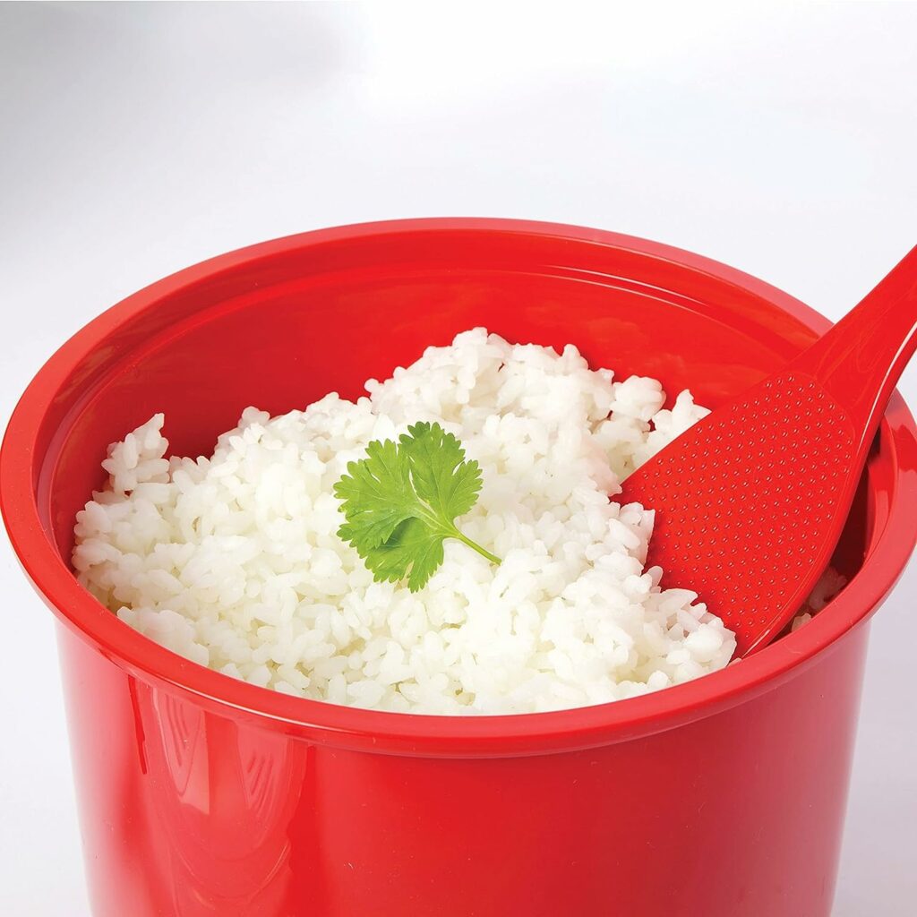 Sistema Microwave rijstkoker | 2,6 l | vaatwasmachinebestendig kleine rijstkoker | BPA-vrij | rood