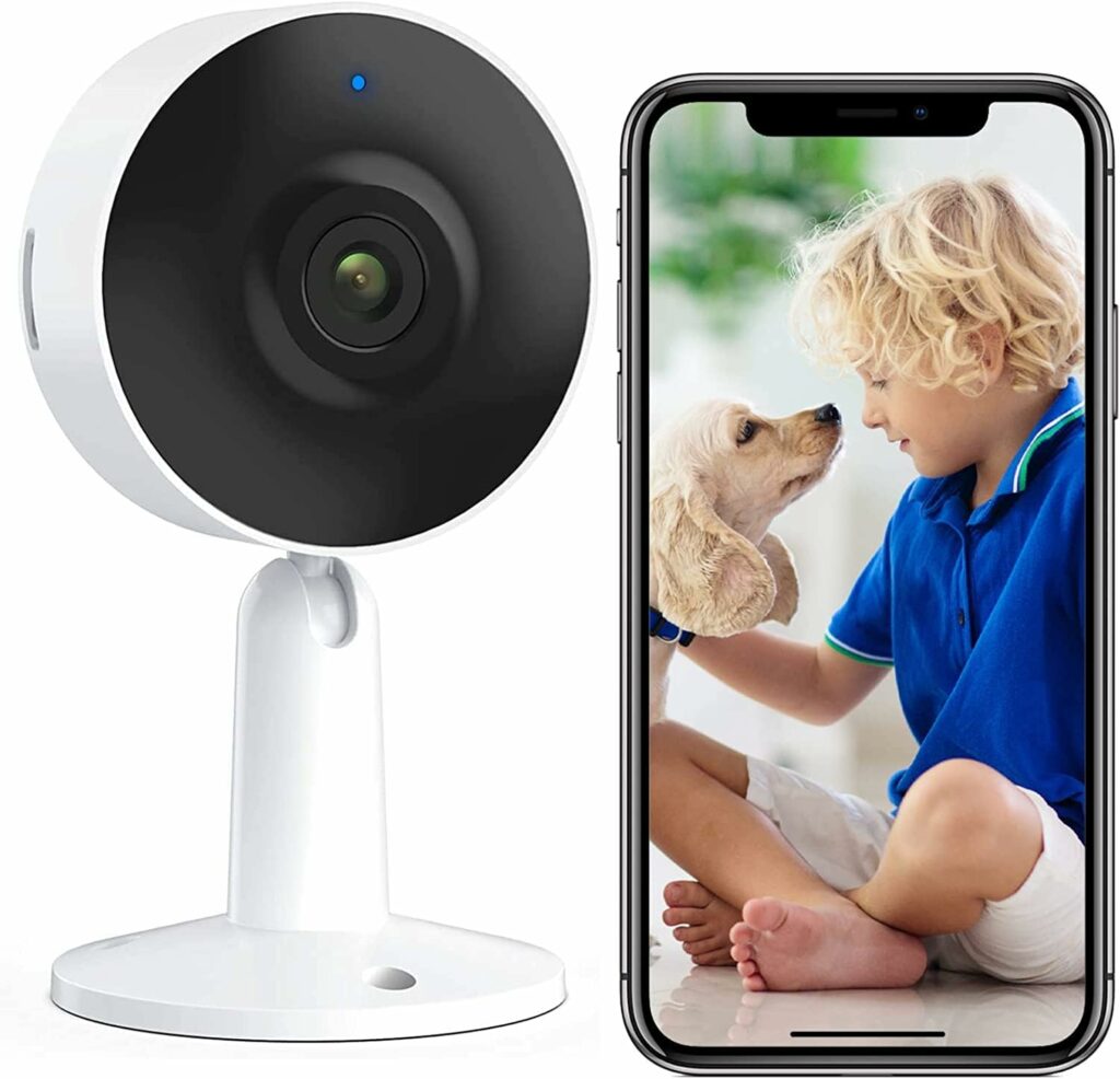ARENTI Slimme Babyfoon met App, 1080p FHD, 2.4G WiFi Videobabyfoon, Geluids- en Bewegingsdetectie, 2-Weg Audio, Nachtzicht, Huisdier Hondencamera Voor Binnenbeveiliging, Werkt met Alexa en Google
