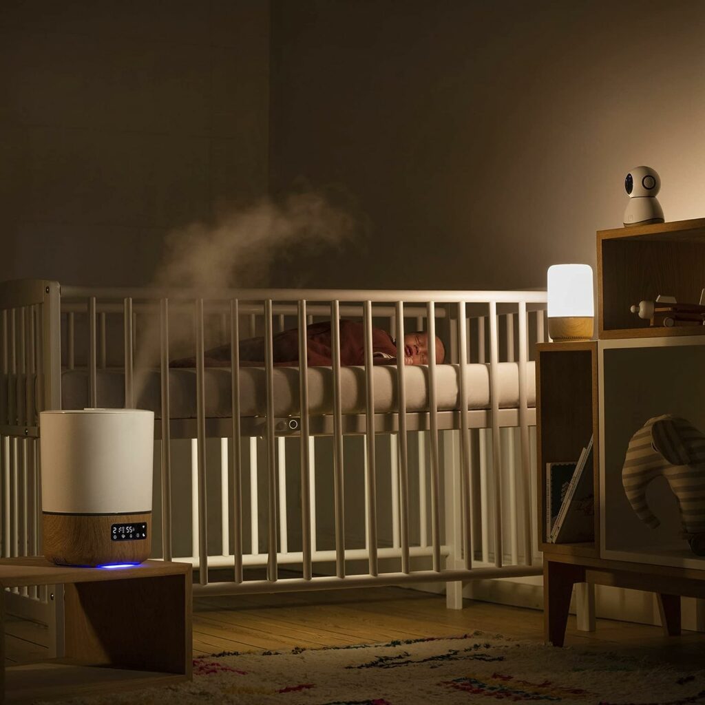 Maxi-Cosi Breathe Luchtbevochtiger, slimme baby luchtbevochtiger, nevel luchtbevochtiger baby, baby luchtbevochtiger olie, Maxi-Cosi Connected Home - Compatibel met Alexa en Google Assistant