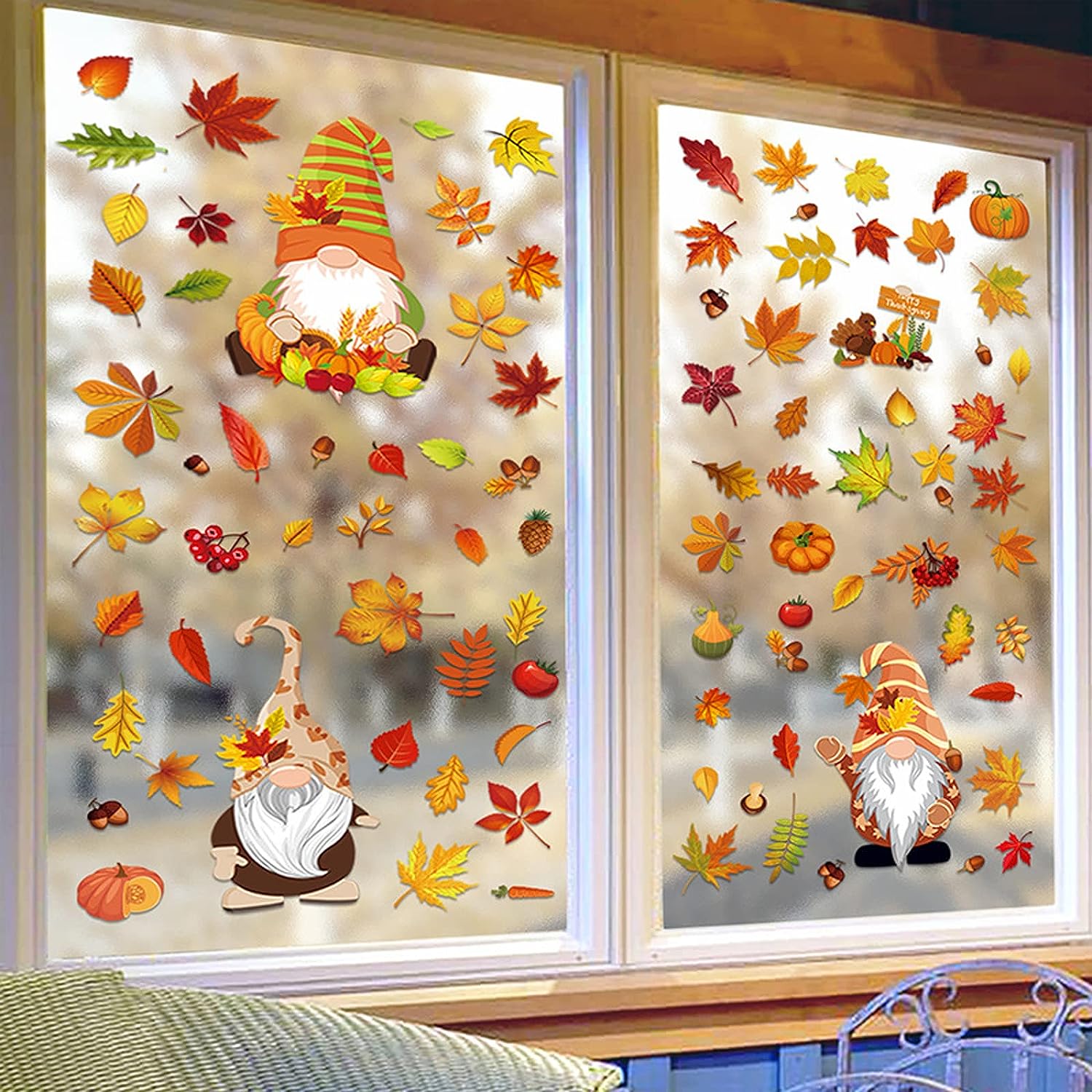 Review THanksgiving raamstickers