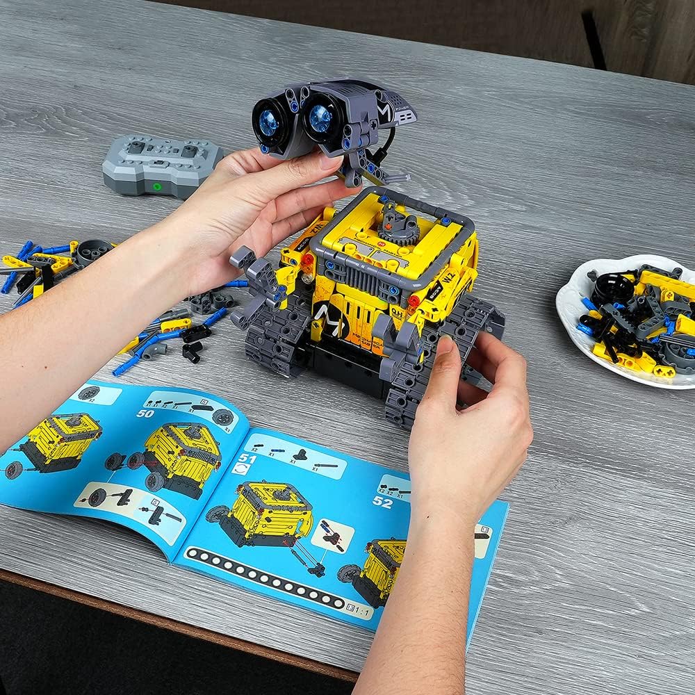 HOGOKIDS Techniek op afstand bestuurde robot voor kinderen, 520 stuks, 3-in-1 RC bouwspeelgoed met app en afstandsbediening, speelgoed, wandrobot/mech dinosaurus, cadeaus voor jongens en meisjes van 6