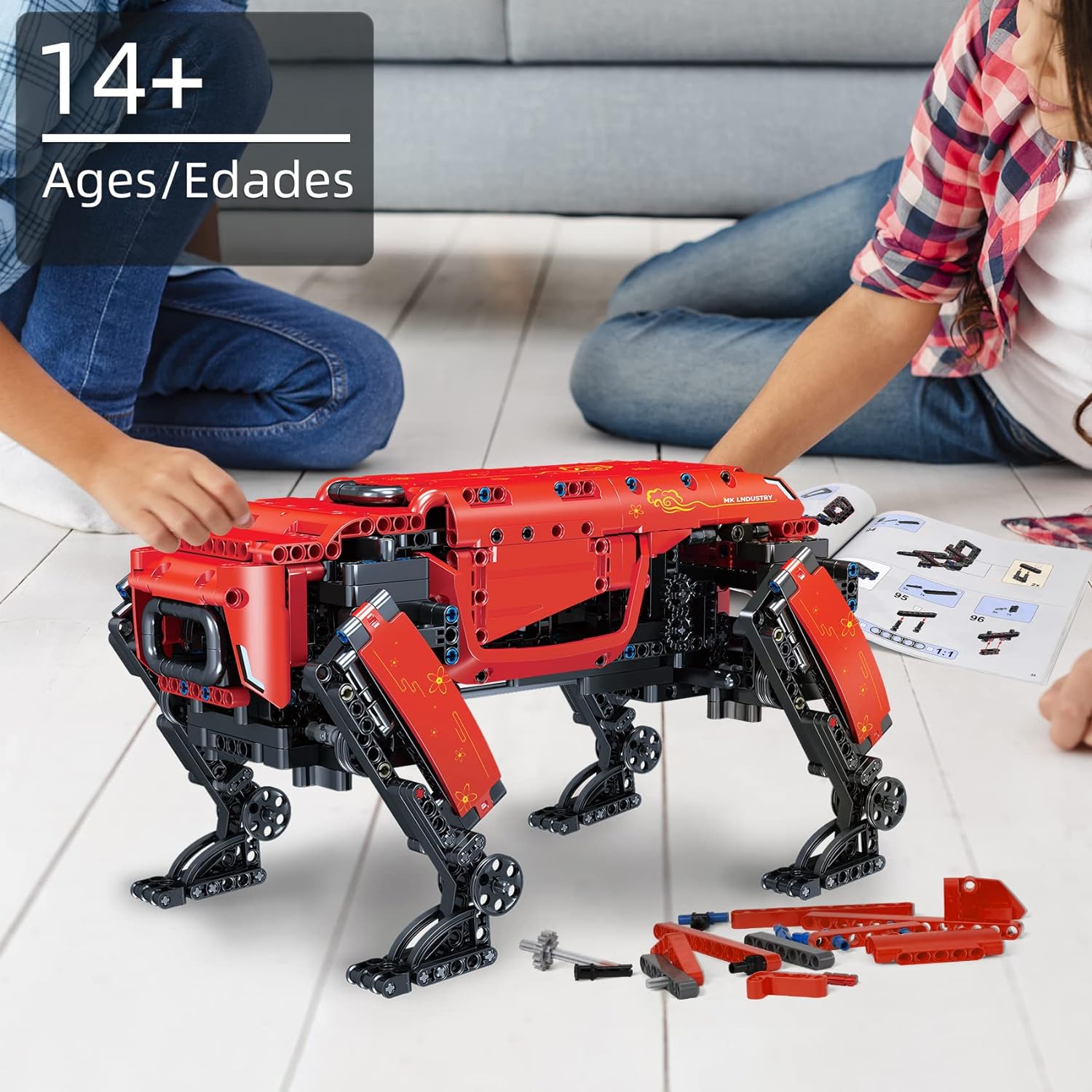 Mould King 15067 Robotmodel, met afstandsbediening, 936 delen, techniek, mechanische hondenbouwstenen voor volwassenen en kinderen, doe-het-zelf bouwset als speelgoed/geschenk/verzamelstukken