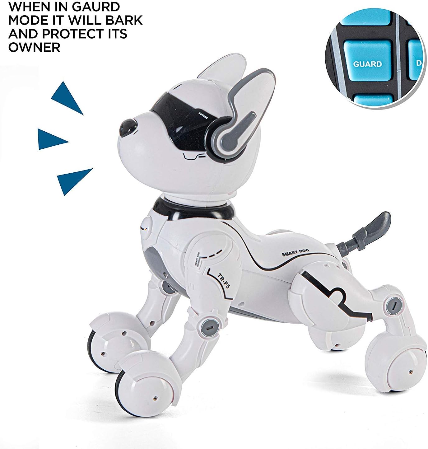 Top Race Jouet robot télécommandé pour chien, Robots pour enfants, Rc Toys Robot pour enfants 2,3,4,5 ans et plus, Robot et jouet dansant, Imiter des animaux, Mini animal - (Chien ne parle que langlais)