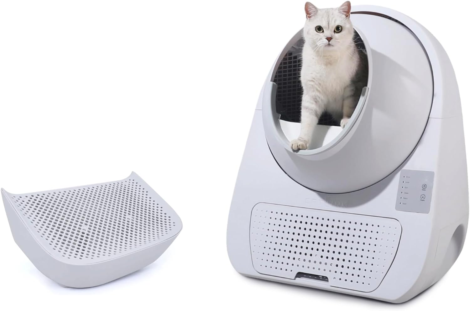 ComfyCat Ultimate, premium automatische kattenbak, maak je leven gemakkelijker met een zelfreinigende kattenbak, steriele kattenbak met app-bediening, wit