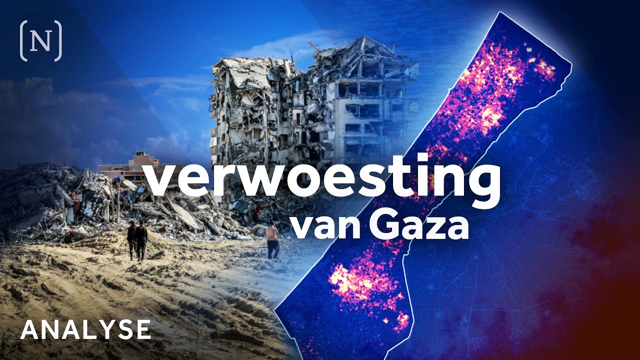 gevaarlijke resten en puin achtergelaten in gaza